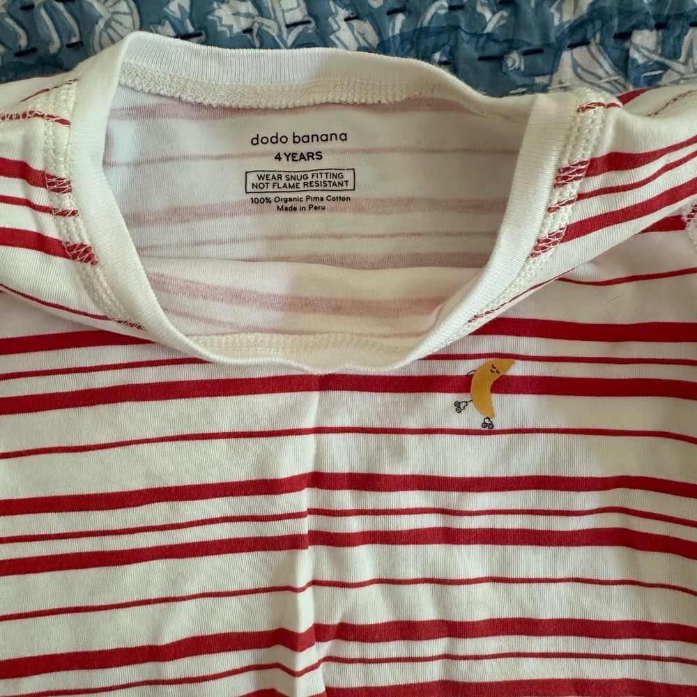 Banana Republic Kids Red and White Striped Pajama Set